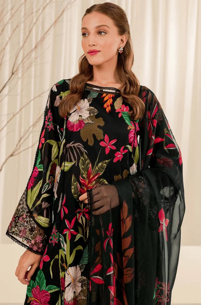3PC Khaddar Printed Shirt with Khaddar Printed Dupatta and Trouser - BFU0457