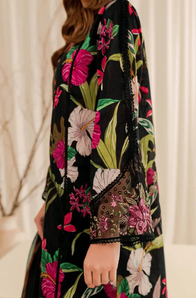 3PC Khaddar Printed Shirt with Khaddar Printed Dupatta and Trouser - BFU0457