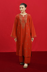 Winter 3PC Dhanak Embroidered Suit - BFB0212 - | BlueFery