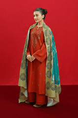 Winter 3PC Dhanak Embroidered Suit - BFB0212 - | BlueFery