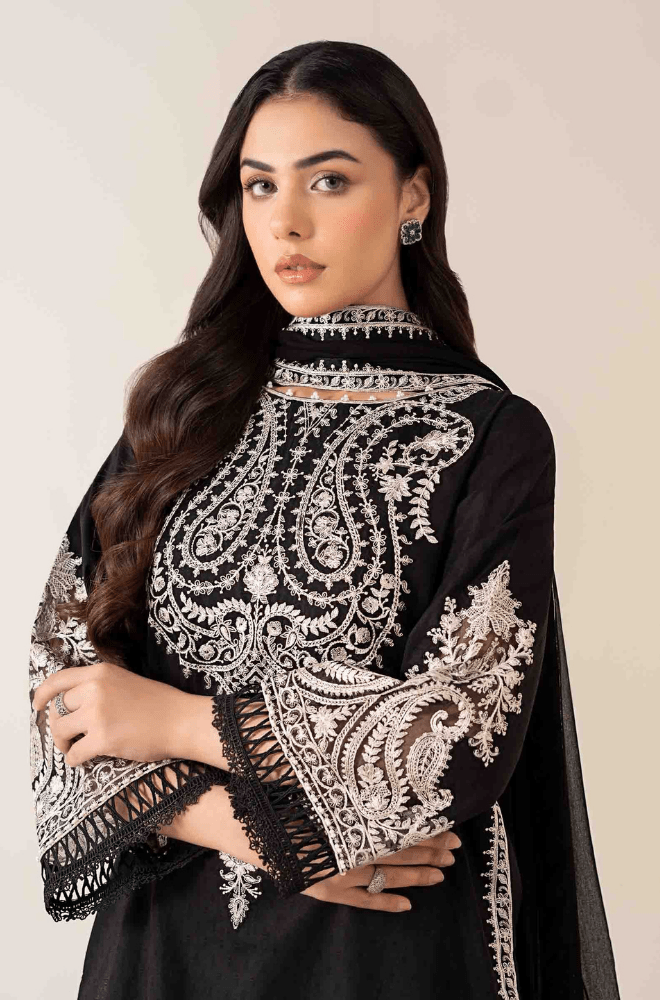 Winter 3PC Dhanak Embroidered Suit - BFB0414 - | BlueFery