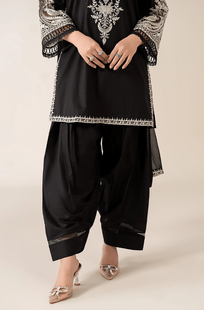 Winter 3PC Dhanak Embroidered Suit - BFB0414 - | BlueFery