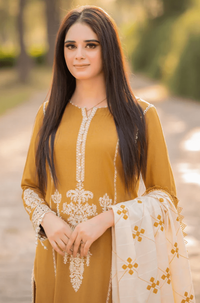 Winter 3PC Dhanak Embroidered Suit - BFB0455 - | BlueFery