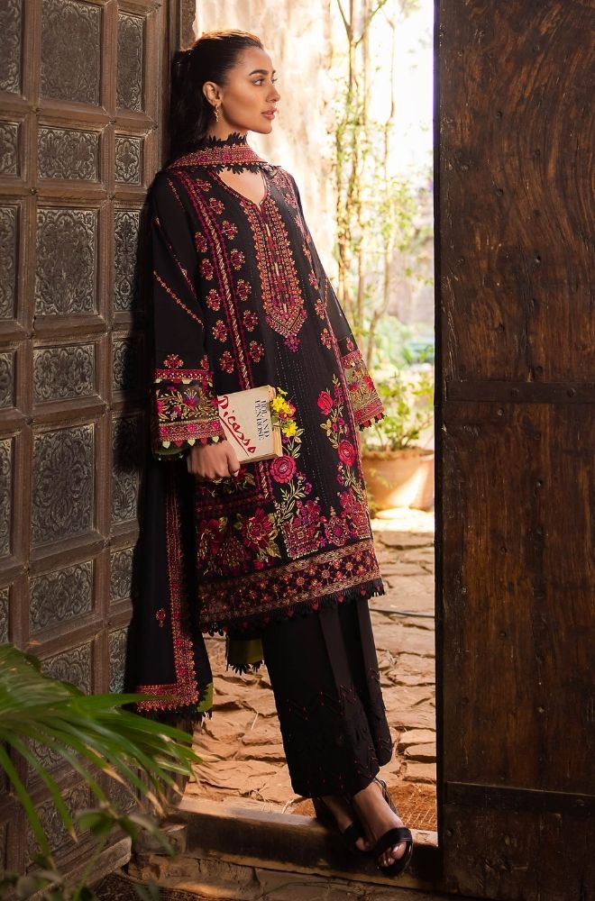 Winter 3PC Dhanak Embroidered Suit - BFB0468 - | BlueFery