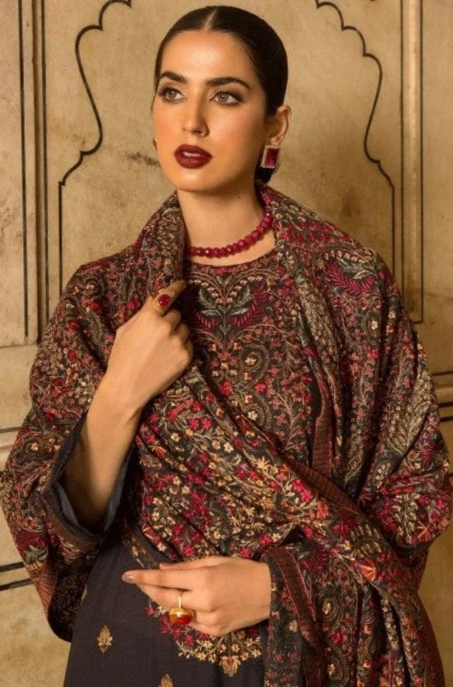 Bareeze - 3PC Dhanak Embroidered Shirt with Dhanak Embroidered Dupatta and Trouser - BFB0469