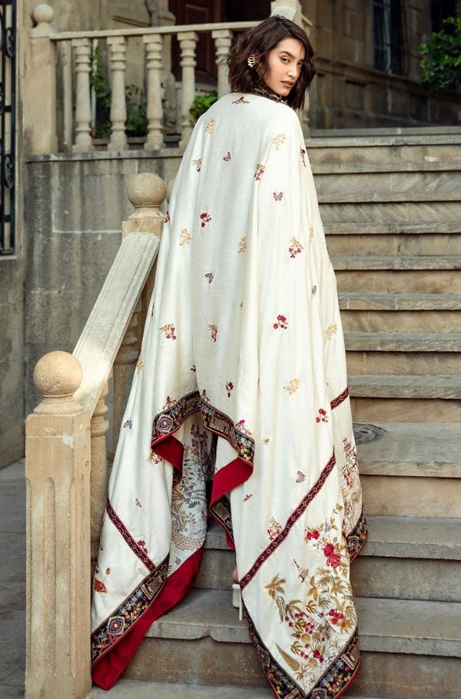 Winter 3PC Dhanak Embroidered Suit - BFB0471 - | BlueFery