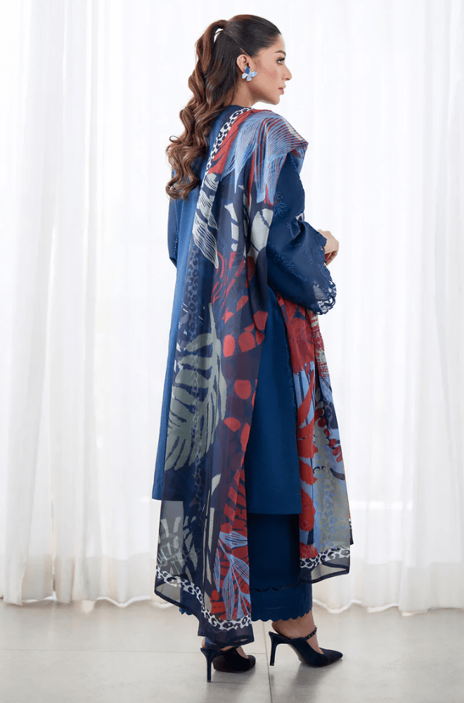 Winter 3PC Dhanak Embroidered Suit - BFB0472 - | BlueFery