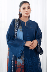 Winter 3PC Dhanak Embroidered Suit - BFB0472 - | BlueFery