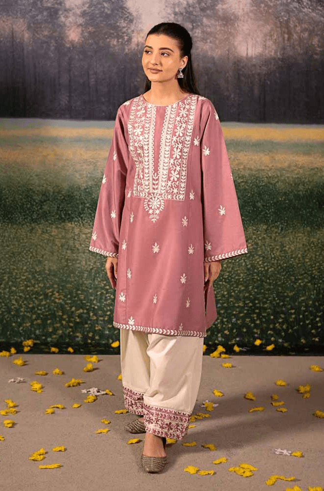 Winter 3PC Dhanak Embroidered Suit - BFB0488 - | BlueFery