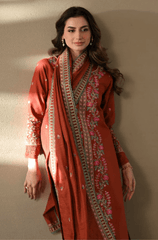 Winter 3PC Dhanak Embroidered Suit - BFB0499 - | BlueFery