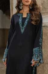 Winter 3PC Dhanak Embroidered Suit - BFB0588 - | BlueFery