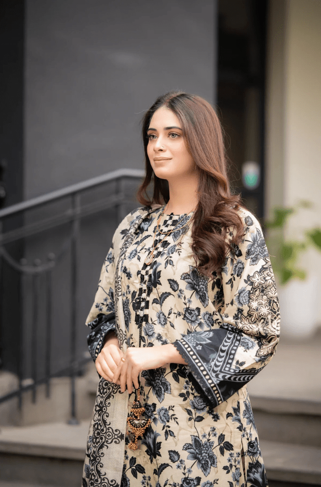 Winter 3PC Khaddar Digital Print Dress - BFU0083 - | BlueFery