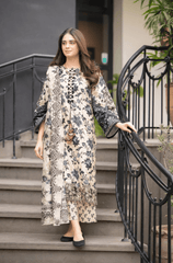 Winter 3PC Khaddar Digital Print Dress - BFU0083 - | BlueFery