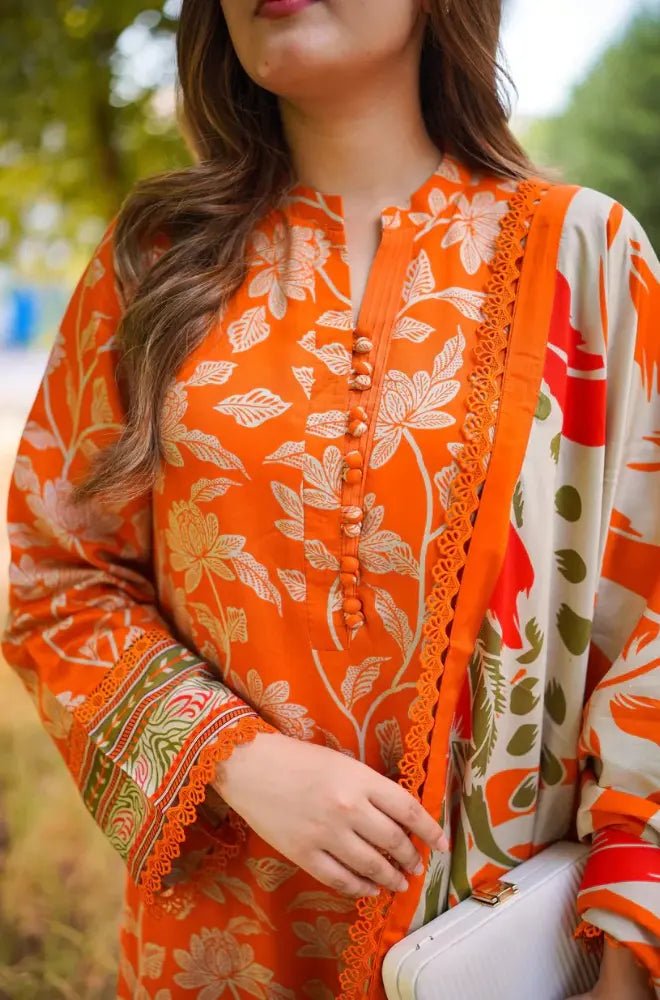 Winter 3PC Khaddar Digital Printed Dress - BFB0583 - | BlueFery