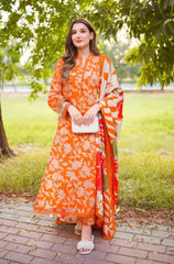 Winter 3PC Khaddar Digital Printed Dress - BFB0583 - | BlueFery