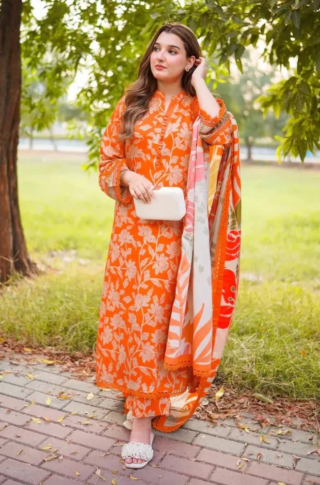 Winter 3PC Khaddar Digital Printed Dress - BFB0583 - | BlueFery