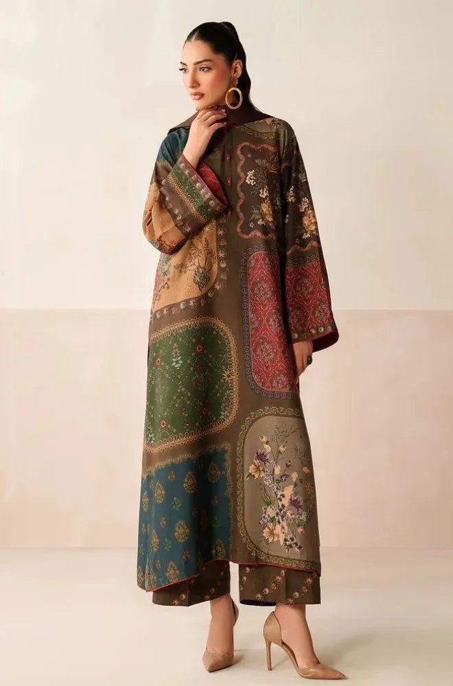 Winter 3PC Khaddar Digital Printed Dress - BFB0587 - | BlueFery