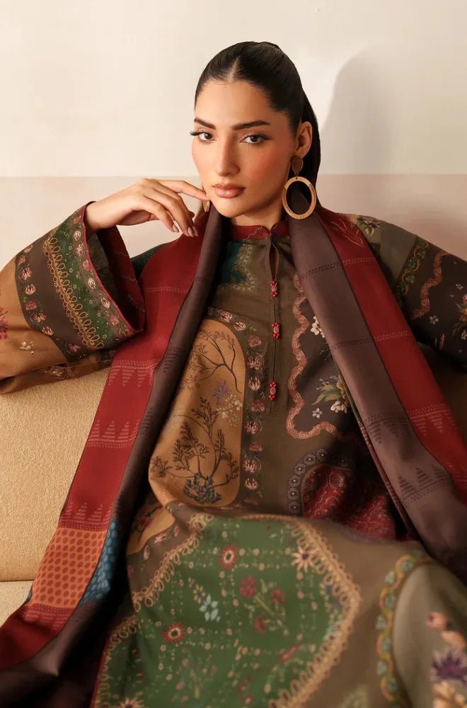Winter 3PC Khaddar Digital Printed Dress - BFB0587 - | BlueFery