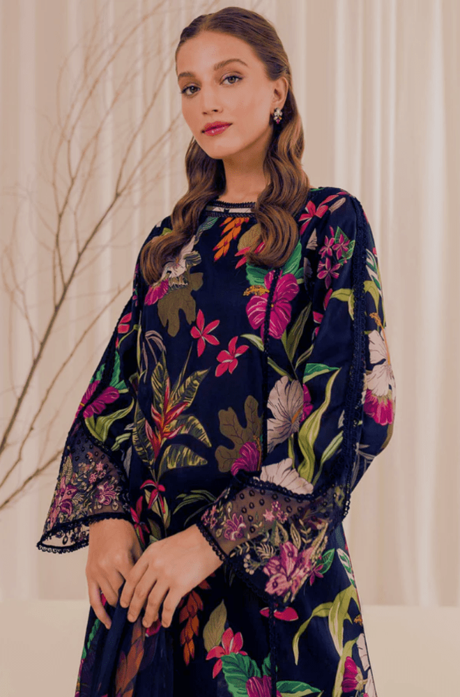 Winter 3PC Khaddar Digital Printed Dress - BFU0085 - | BlueFery