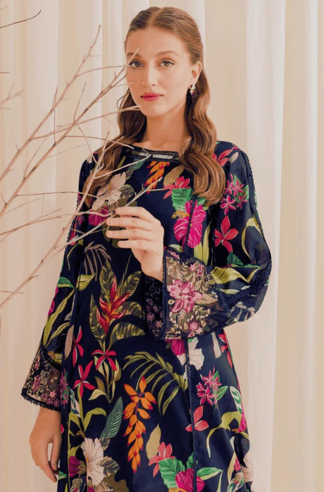 3PC Khaddar Digital Print Shirt with khaddar Printed Dupatta and Trouser - BFU0085