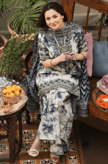 Winter 3PC Khaddar Digital Printed Suit - BFU0121 - | BlueFery