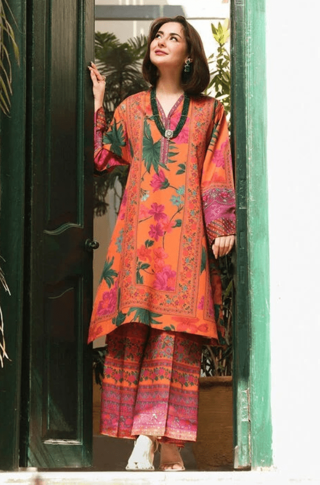 Winter Stitched 2Pcs Printed Khaddar Suit – RTW013 - | BlueFery