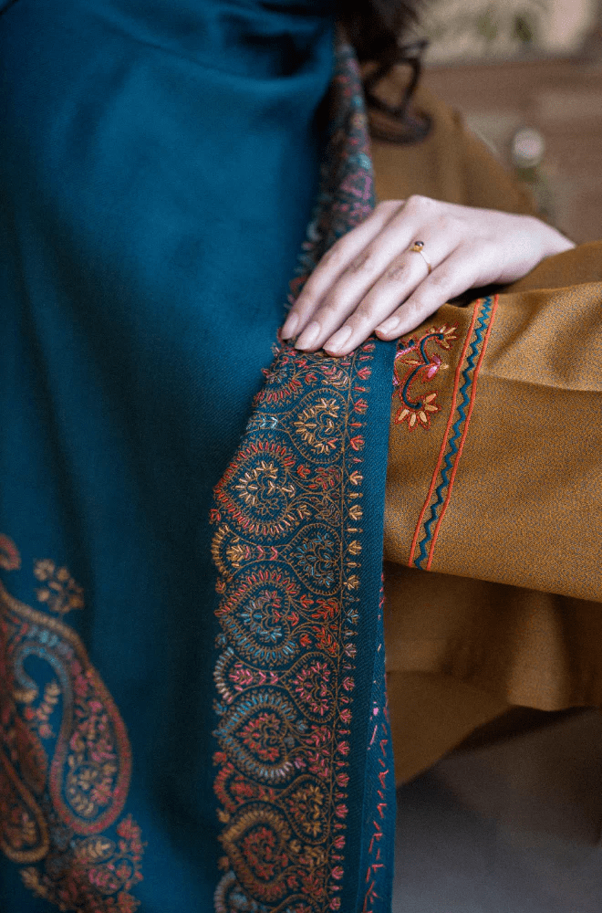 Winter Stitched 3Pcs Embroidered Dhanak Suit – RTW021 - | BlueFery