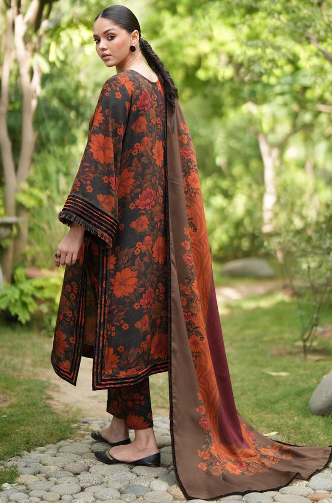 Winter Stitched 3Pcs Printed Khaddar Suit – RTW009 - | BlueFery