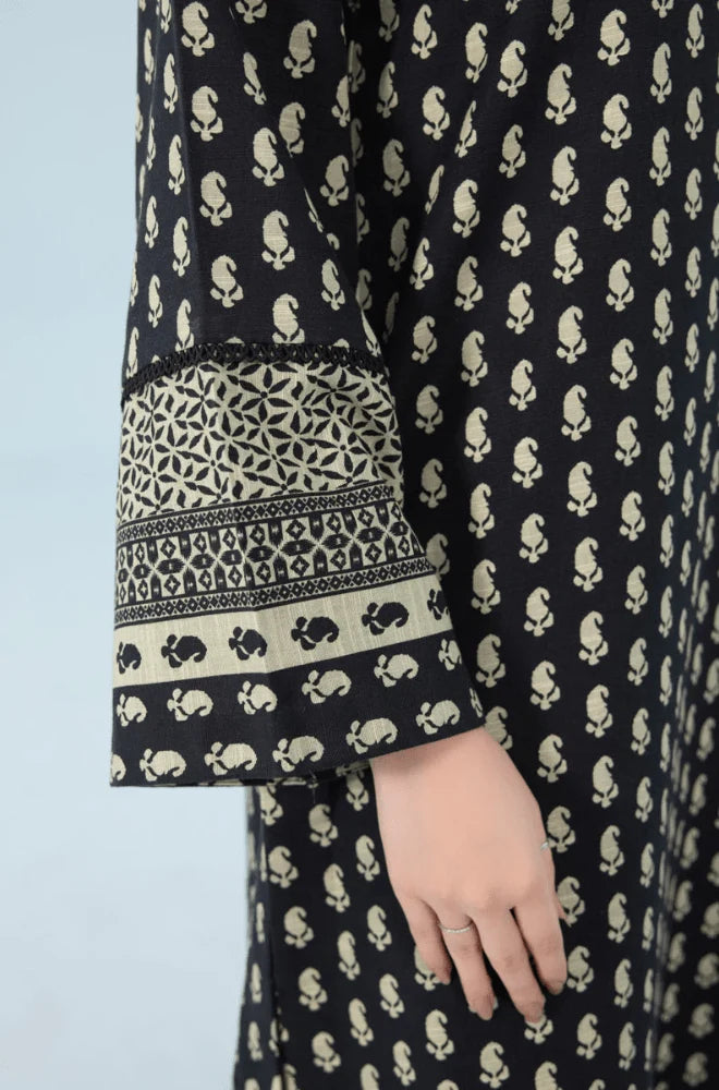 Stitched 3PC Khaddar Embroidered Shirt with Khaddar Printed Dupatta and Trouser – RTW015