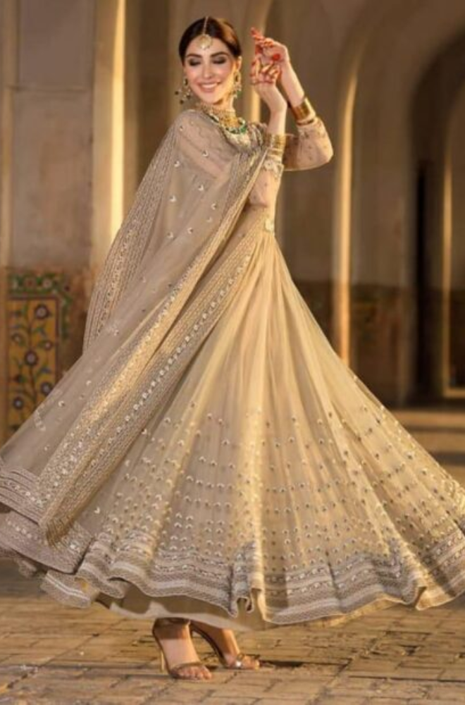 Nishat - 3PC Organza Heavy Embroidered Frock - BFS0014