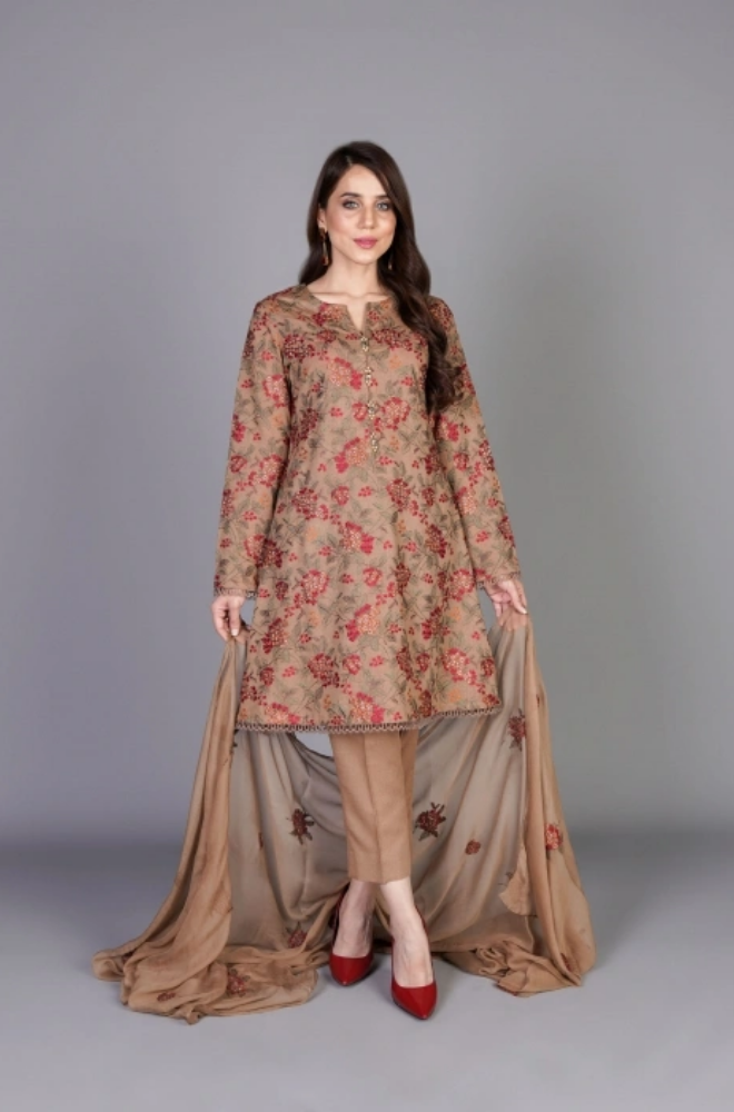 Bareeze - 3PC Lawn Embroidered Shirt - BFU0007