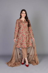 Bareeze - 3PC Lawn Embroidered Shirt - BFU0007